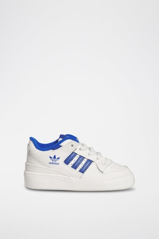 Chaussures de basketball en cuir - Blanc et bleu foncé