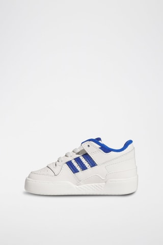 Chaussures de basketball en cuir - Blanc et bleu foncé