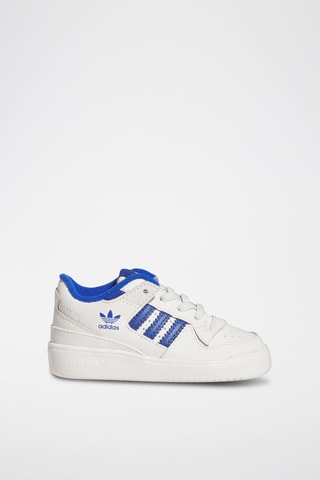 Chaussures de basketball en cuir - Blanc et bleu foncé