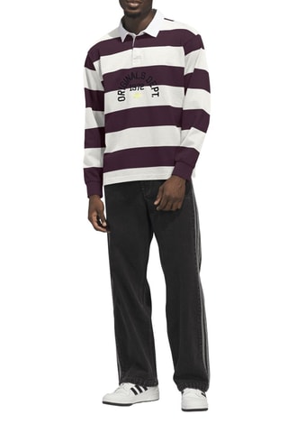 Polo loose Dept. Striped - Blanc