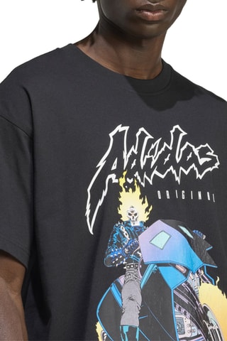 T-shirt oversize Ghost Rider Marvel - Noir