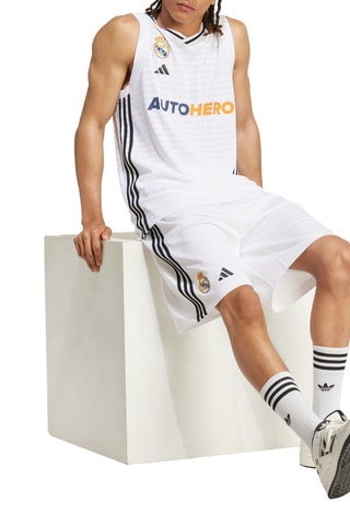 Short de basketball Real Madrid - Blanc et noir