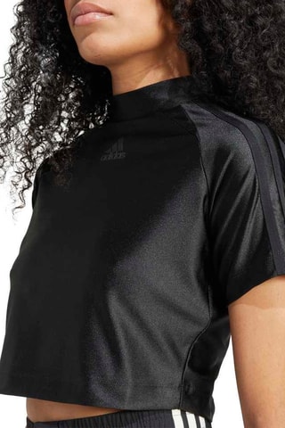 T-shirt cropped Adicolor - Noir