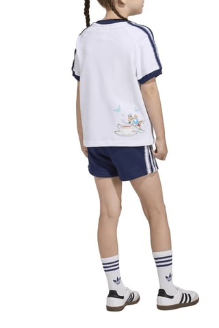T-shirt loose et short regular Alice au pays des merveilles Disney - Blanc et bleu marine