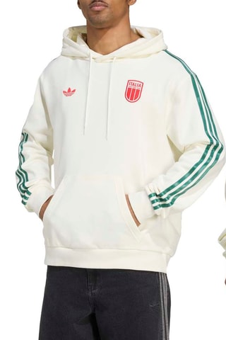 Sweat de football à capuche FIGC - Blanc