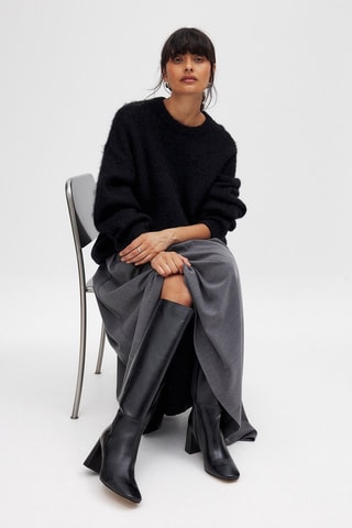 Botas de piel ovina - Negro