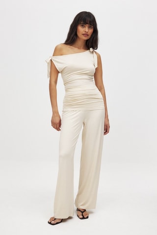 Pantalón relaxed fit - Beige claro