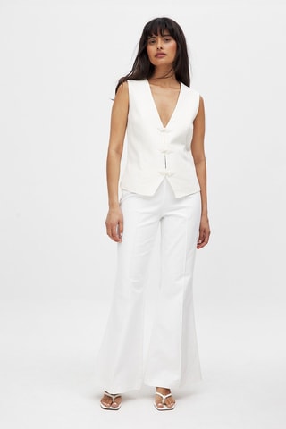 Pantalón flare - Blanco