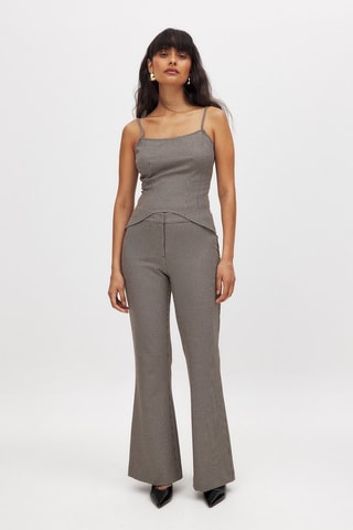 Pantalón flare - Marrón claro