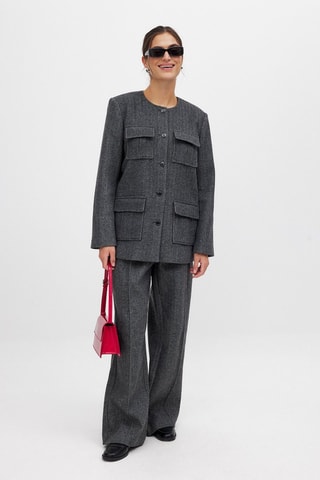 Pantalón de lana - Gris oscuro