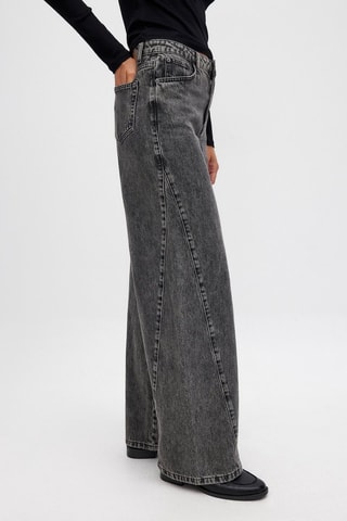 Vaquero wide leg - Gris oscuro