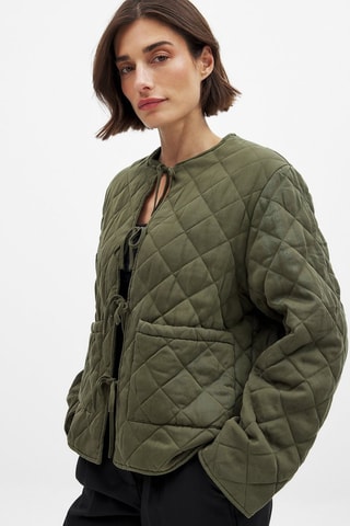 Chaqueta relaxed fit - Caqui