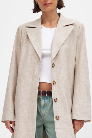 Chaqueta larga - Beige