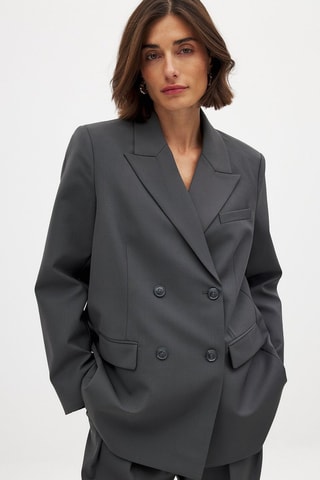 Chaqueta de lana - Gris oscuro