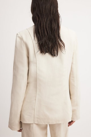 Chaqueta de lino - Beige claro