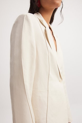 Chaqueta de lino - Beige claro