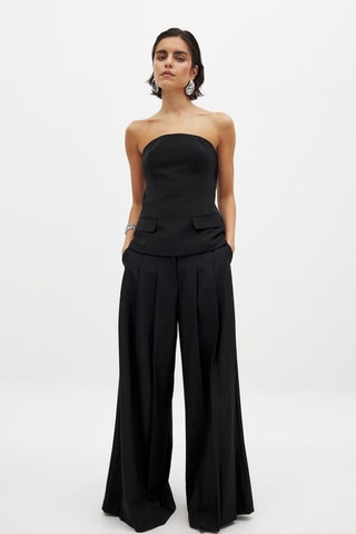 Top bustier - Negro