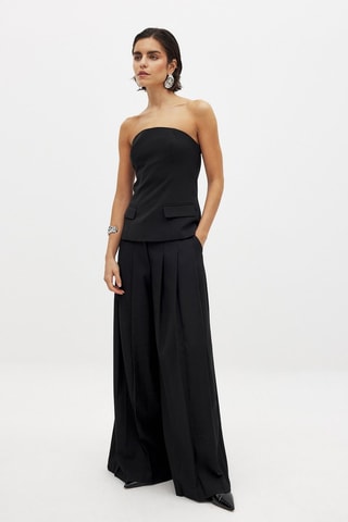 Top bustier - Negro