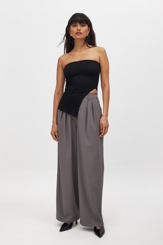 Top bustier - Negro