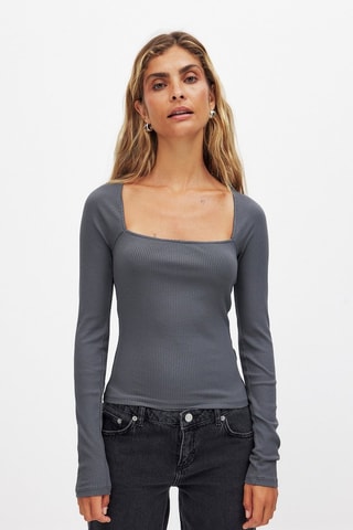 Top - Gris oscuro
