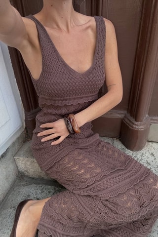 Vestido largo - Marrón