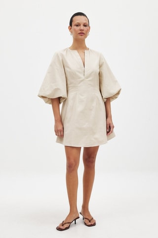 Vestido trapecio - Beige
