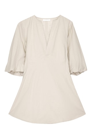 Vestido trapecio - Beige