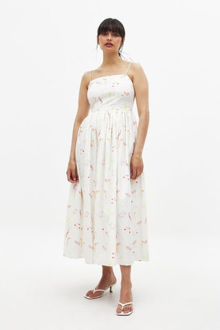 Vestido midi - Blanco