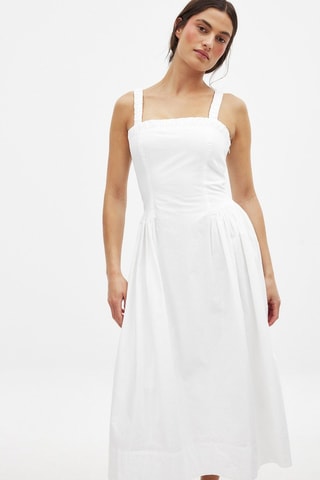 Vestido midi - Blanco