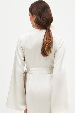 Robe portefeuille - Ecru