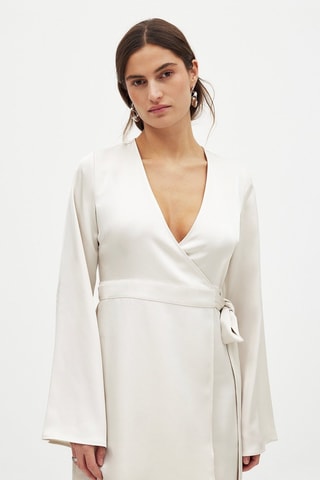 Robe portefeuille - Ecru