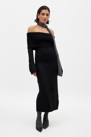 Vestido midi - Negro
