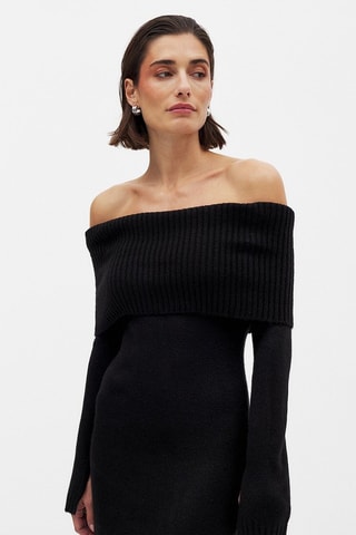 Vestido midi - Negro
