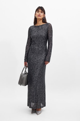 Vestido recto - Gris oscuro
