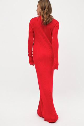 Vestido jersey - Rojo