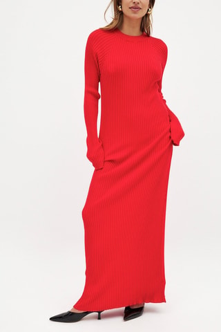Vestido jersey - Rojo
