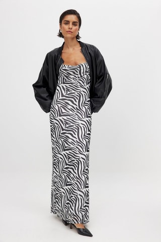 Robe droite - Noir et blanc