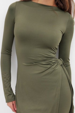 Vestido cruzado - Verde oliva