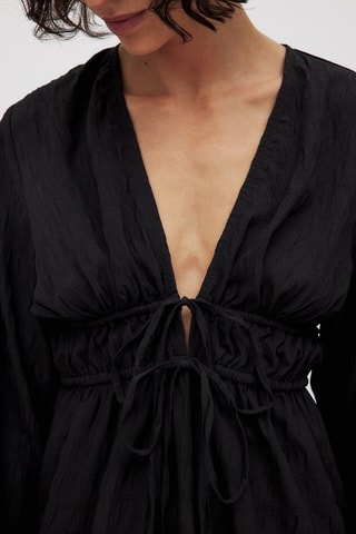 Vestido evasé - Negro