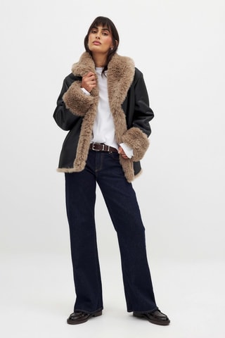 Chaqueta - Negro y beige
