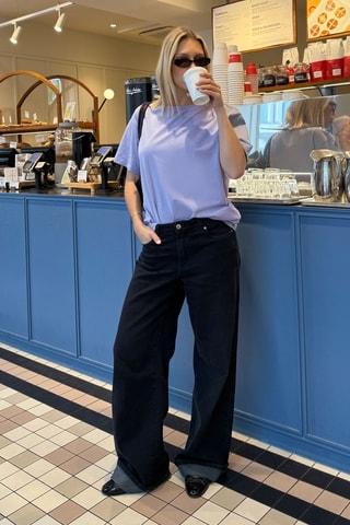 Camiseta oversize - Azul claro