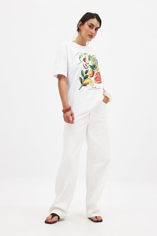 Camiseta oversize - Blanco