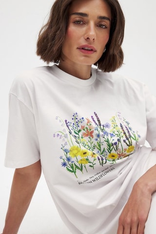 Camiseta oversize - Blanco