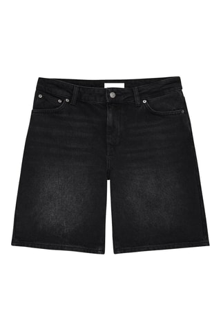 Short loose en jean - Gris foncé