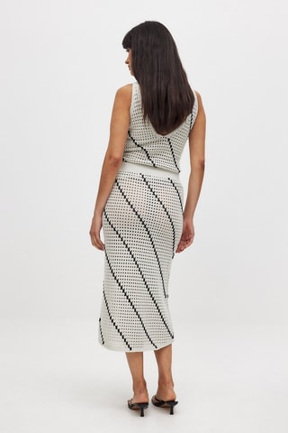 Jupe midi taille haute - Beige