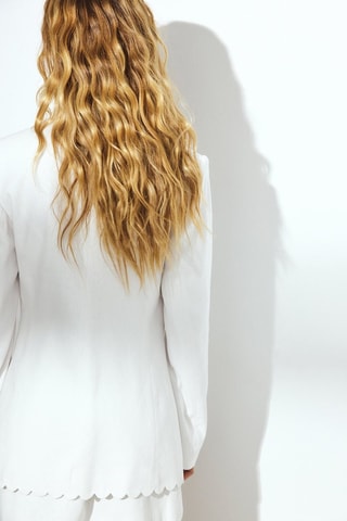 Blazer de lino - Blanco