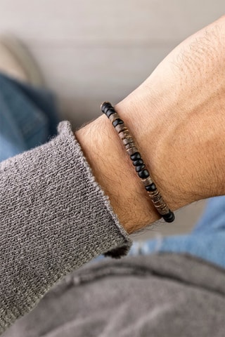 Pulsera - Marrón y negro - Marc Malone