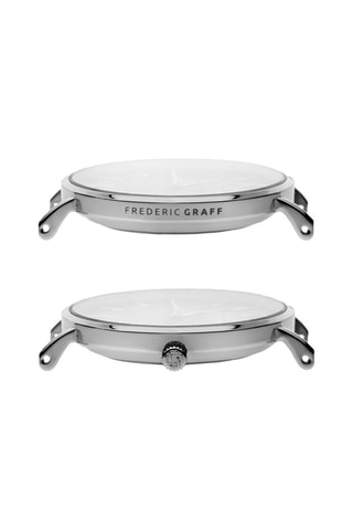 Reloj de cuarzo de acero - Plateado y blanco - Frederic Graff