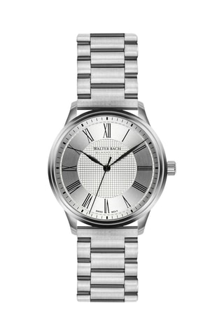 Reloj de cuarzo de acero Plateado