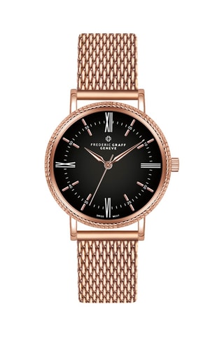 Reloj de cuarzo de acero - Rosa dorado - Frederic Graff